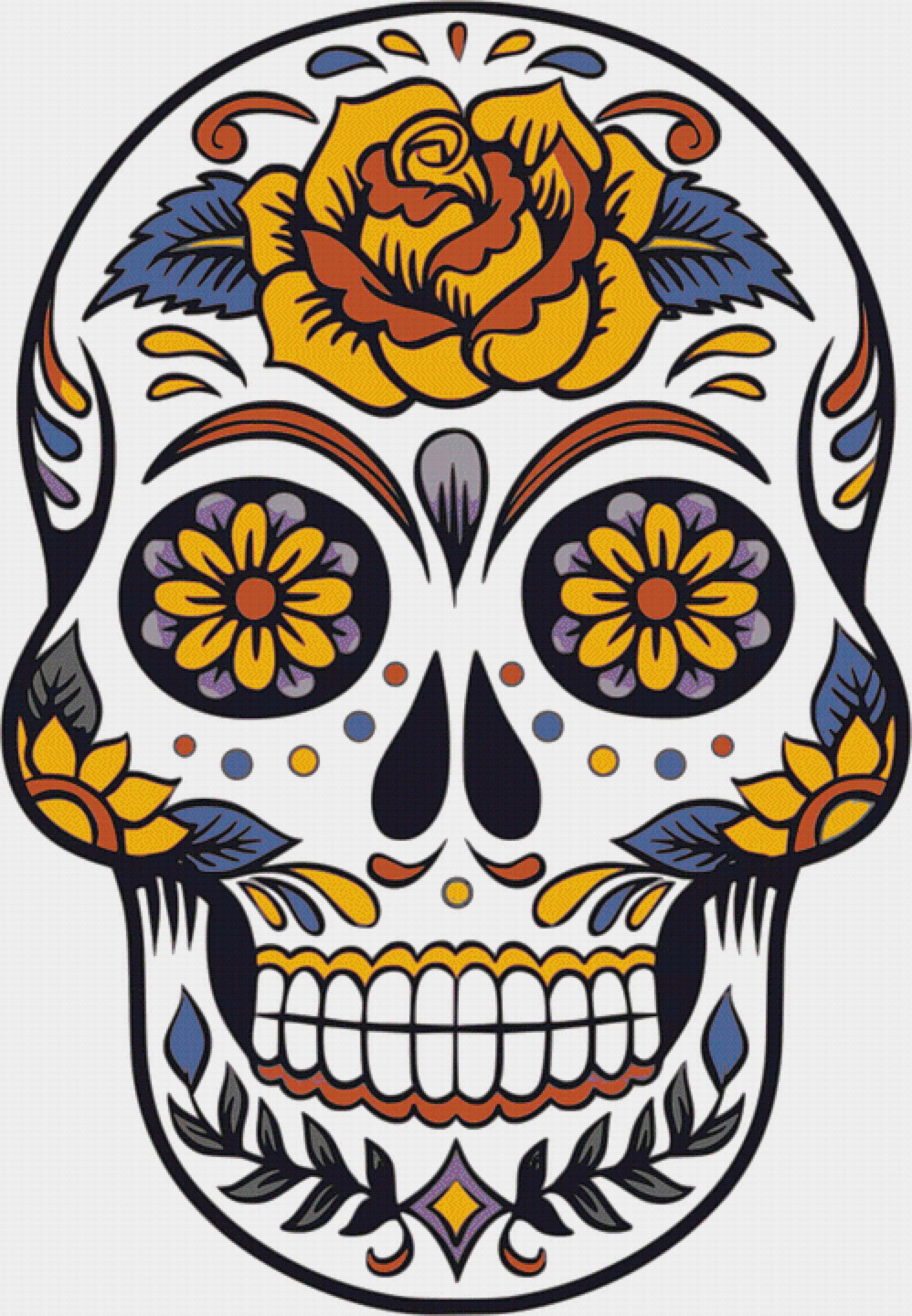 Sugar skull cross