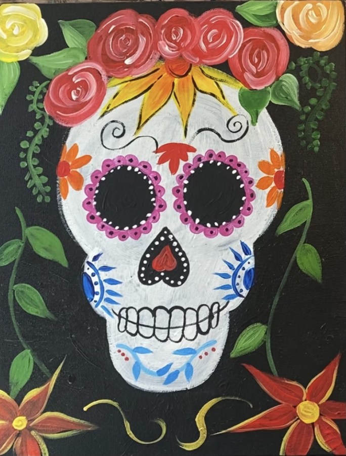 Dia de los muertos sugar skull painting tutorial