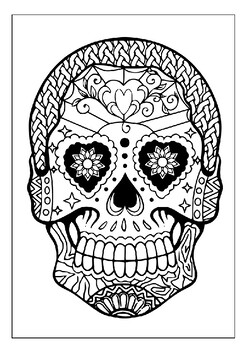 Embrace mexican heritage printable sugar skulls for coloring pages collection