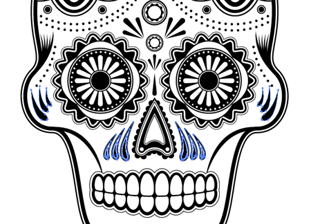 How to create a detailed vector sugar skull illustration