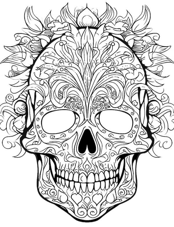 Spooky halloween coloring pages for kids and adults