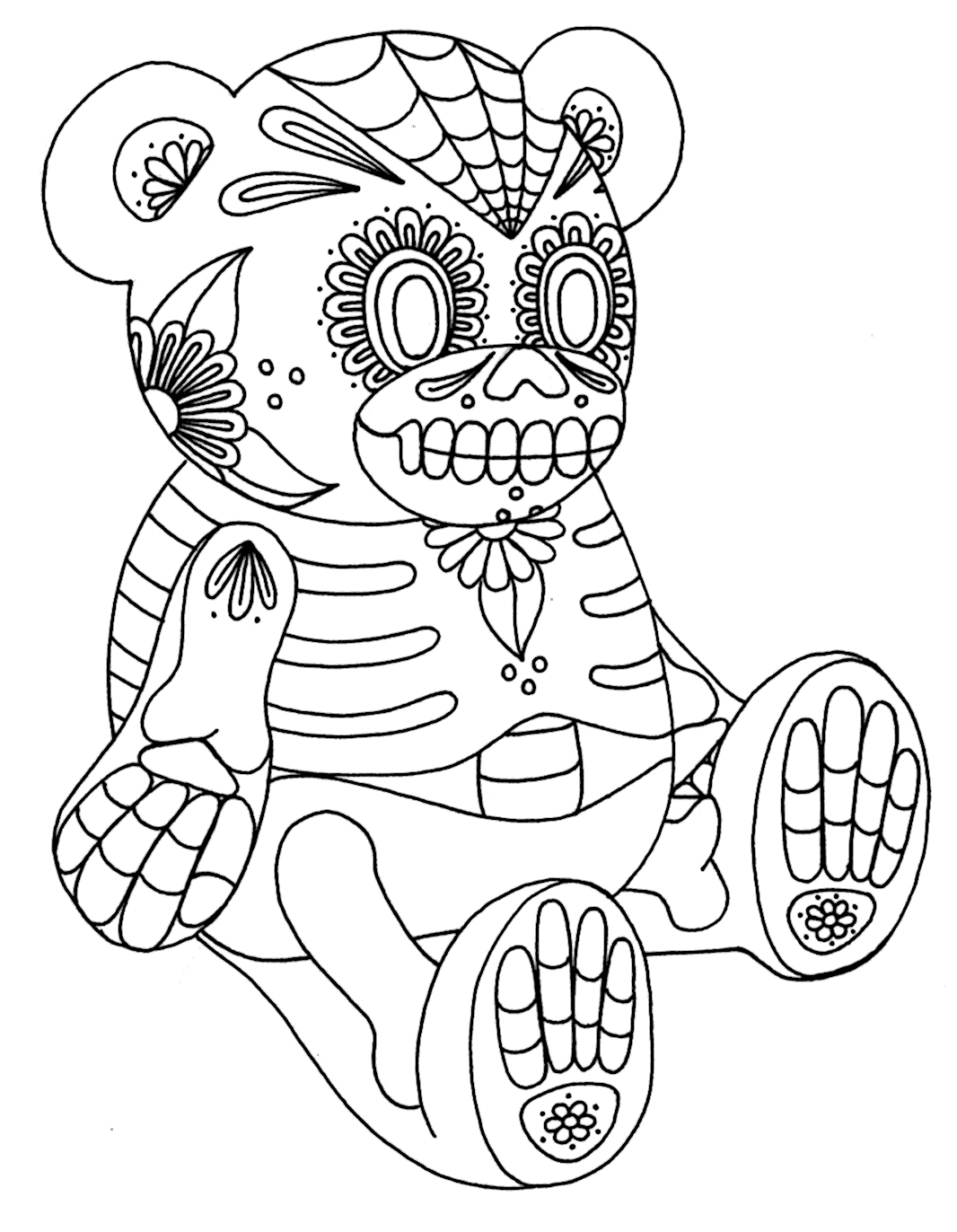 Sugar skull coloring pages