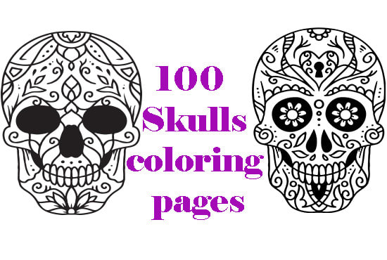 Give you sugar skulls coloring pages for kdp and etsy by aichaboudad