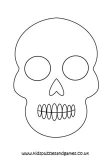 Day of the dead calavera sugar skull template