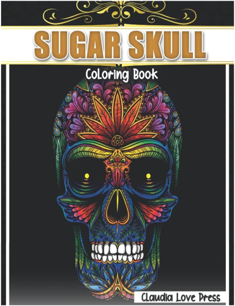 Sugar skull coloring book sugar skull coloring book for adults sugar skulls tattoo skull dead easy patterns for anti