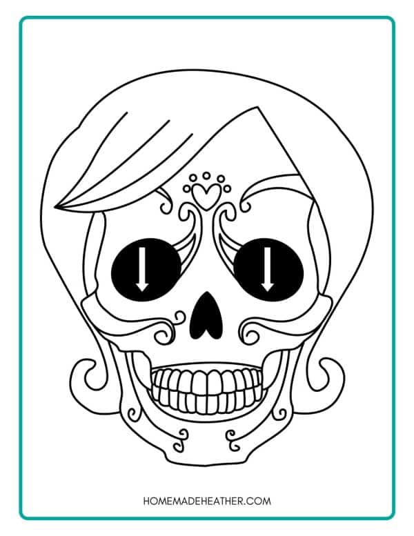 Free printable sugar skull coloring pages homemade heather