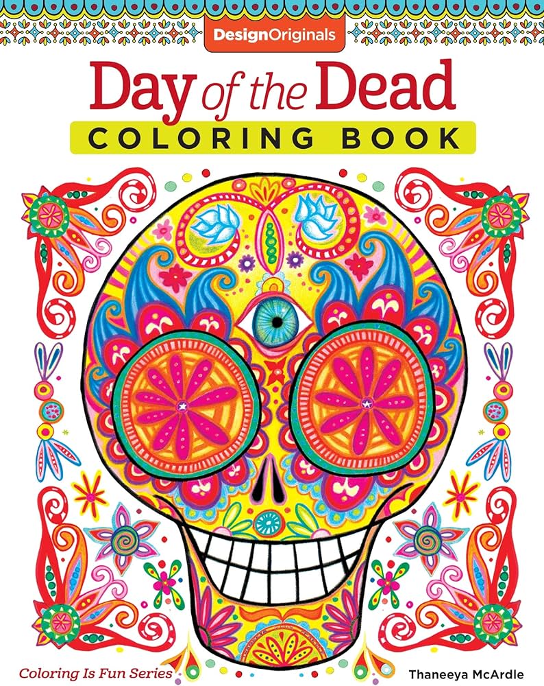Day of the dead coloring book coloring is fun design originals beginner