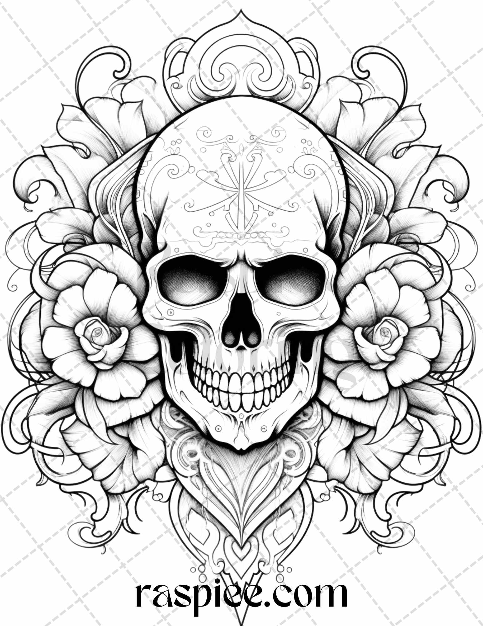 Beautiful tattoos grayscale coloring pages printable for adults pd â coloring