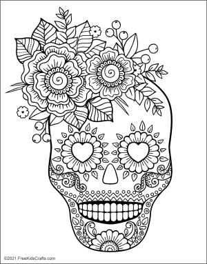 Sugar skulls coloring pages