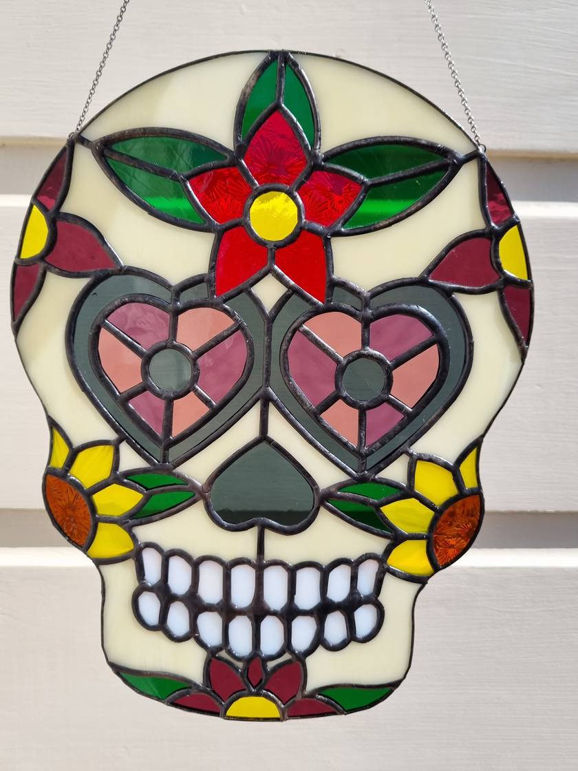 Stained glass sugar skull pattern pdf