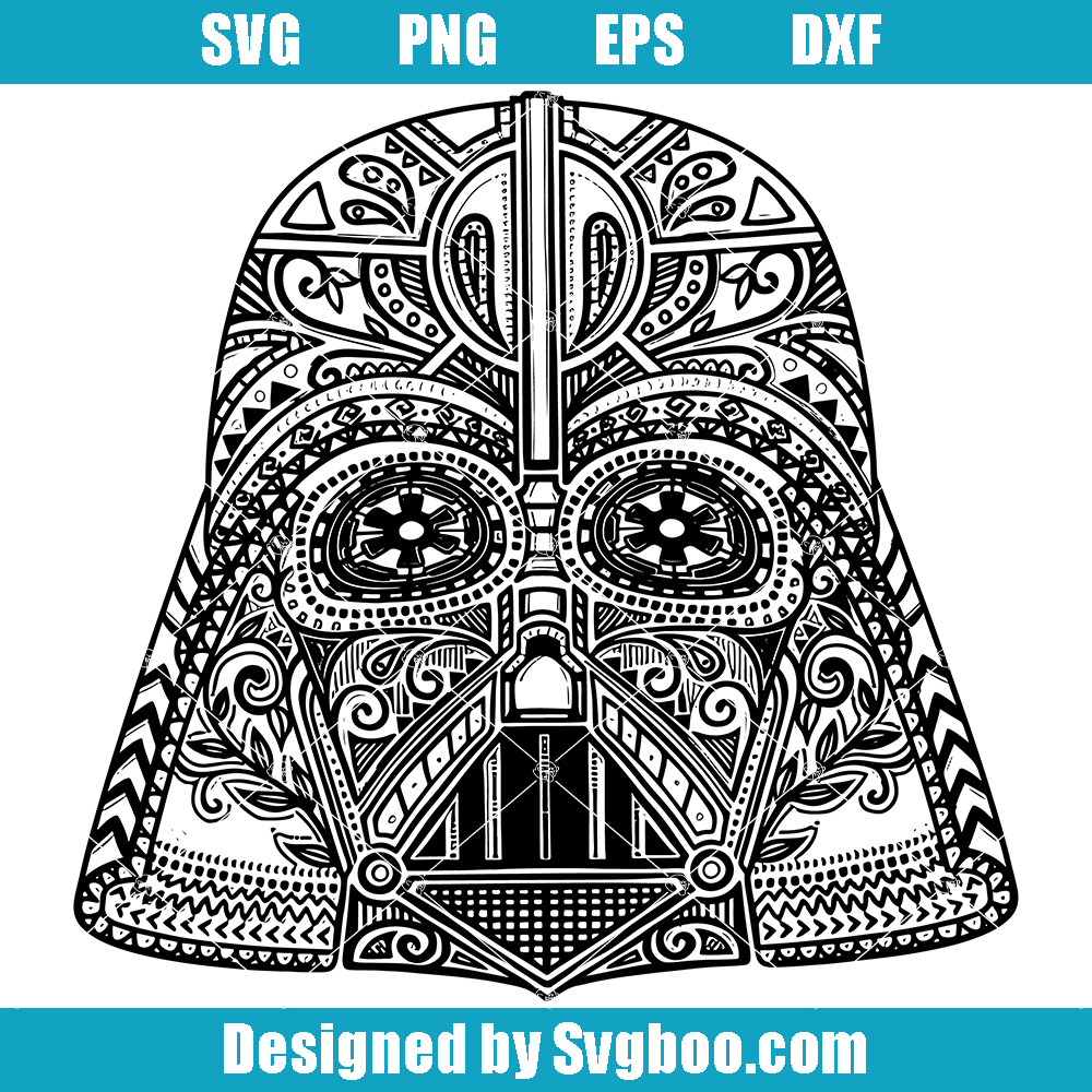 Darth vader helmet sugar skull svg darth vader mandala svg