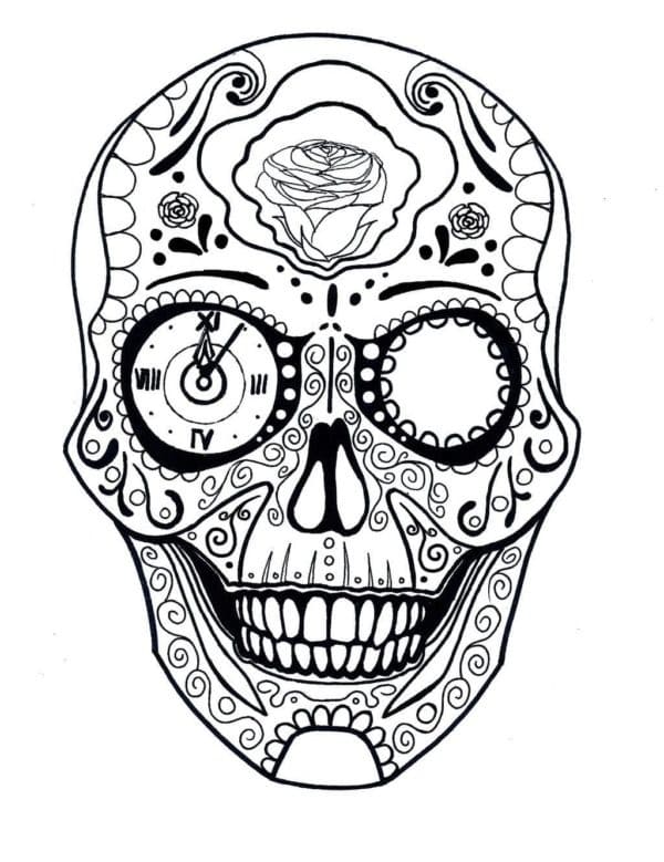 Sugar skull coloring pages