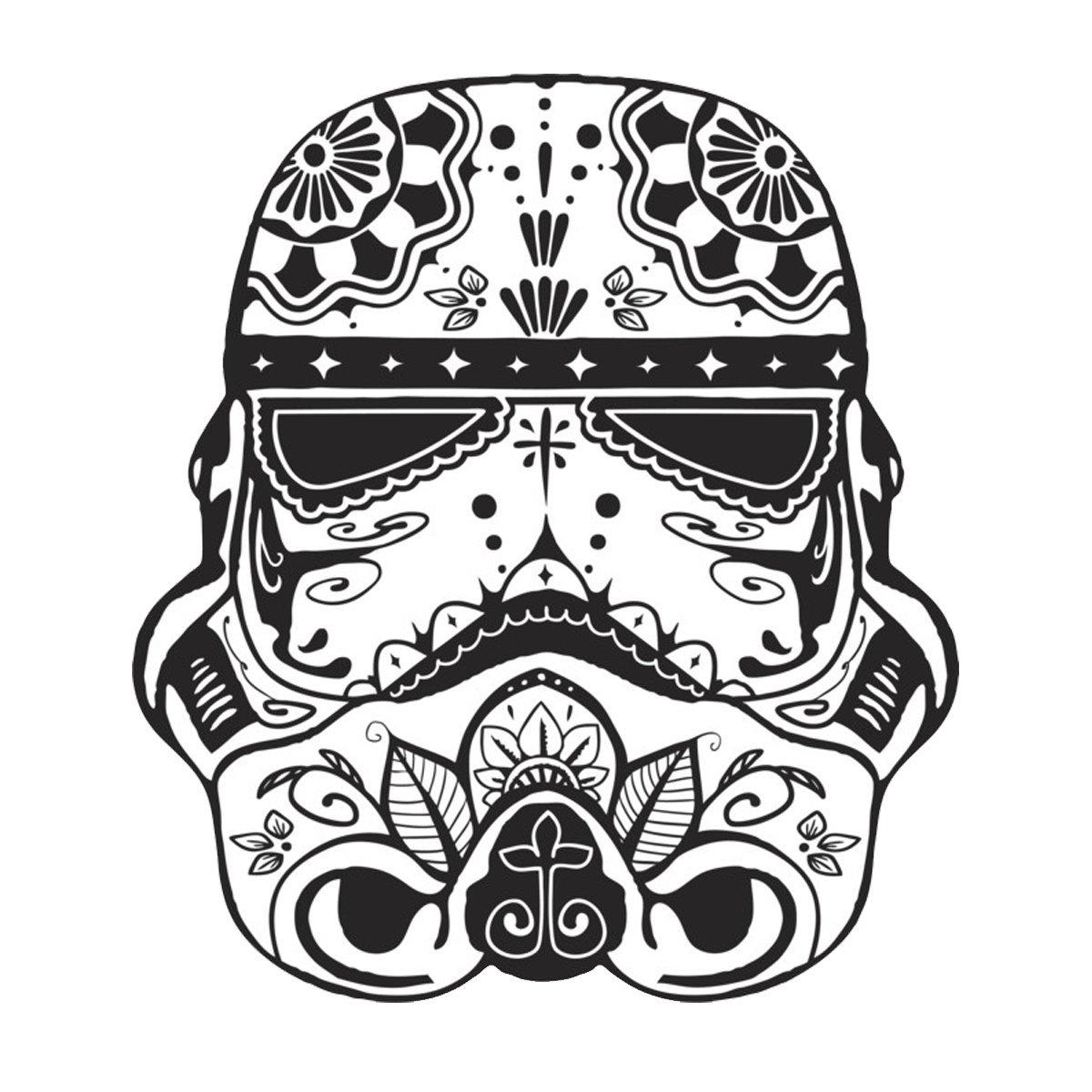 Stormtrooper sugar skull originalstickers set of two x stickers laptop car truck size inches on longer side sports outdoors