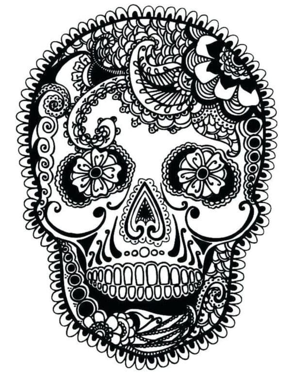 Sugar skull coloring pages