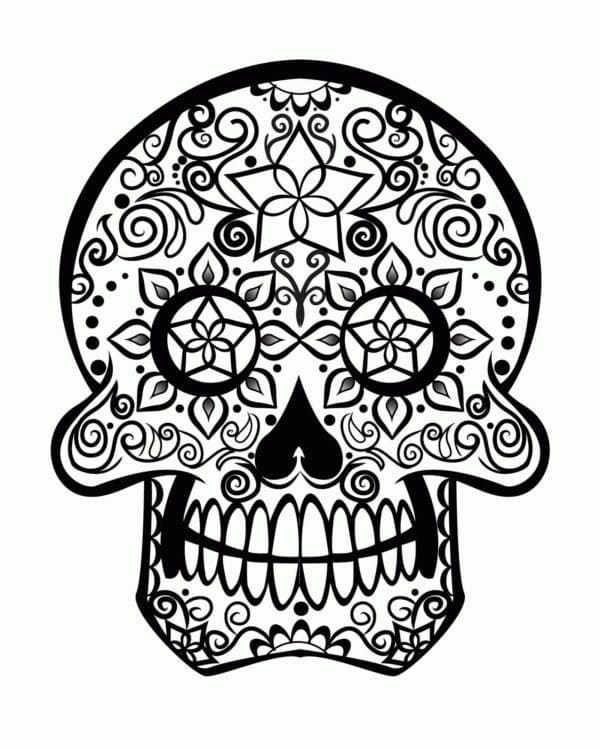 Sugar skull coloring pages