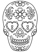 Sugar skulls coloring pages free coloring pages