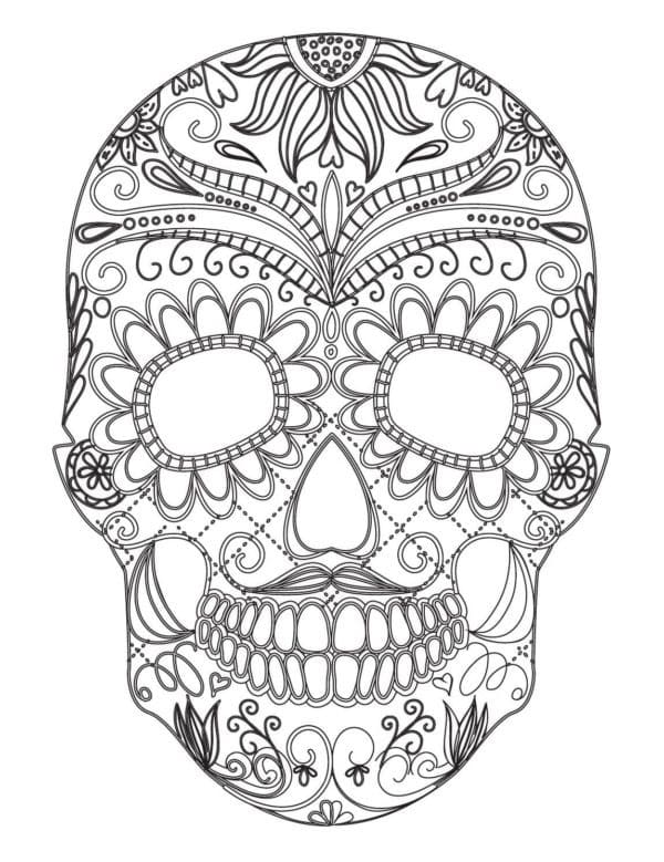 Sugar skull coloring pages