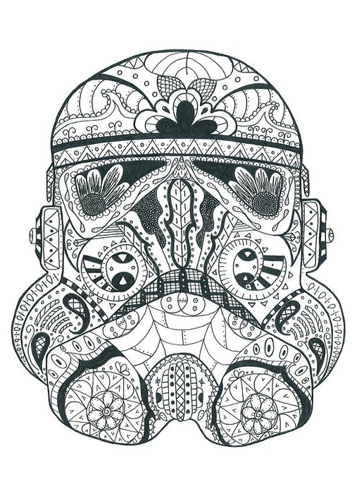 Stormtrooper greeting card by malina alexander