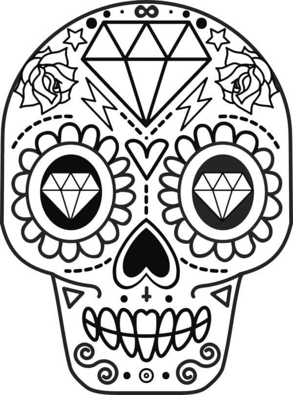 Sugar skull coloring pages