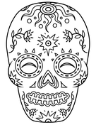 Sugar skulls coloring pages free coloring pages