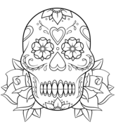 Sugar skulls coloring pages free coloring pages