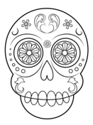 Sugar skulls coloring pages free coloring pages