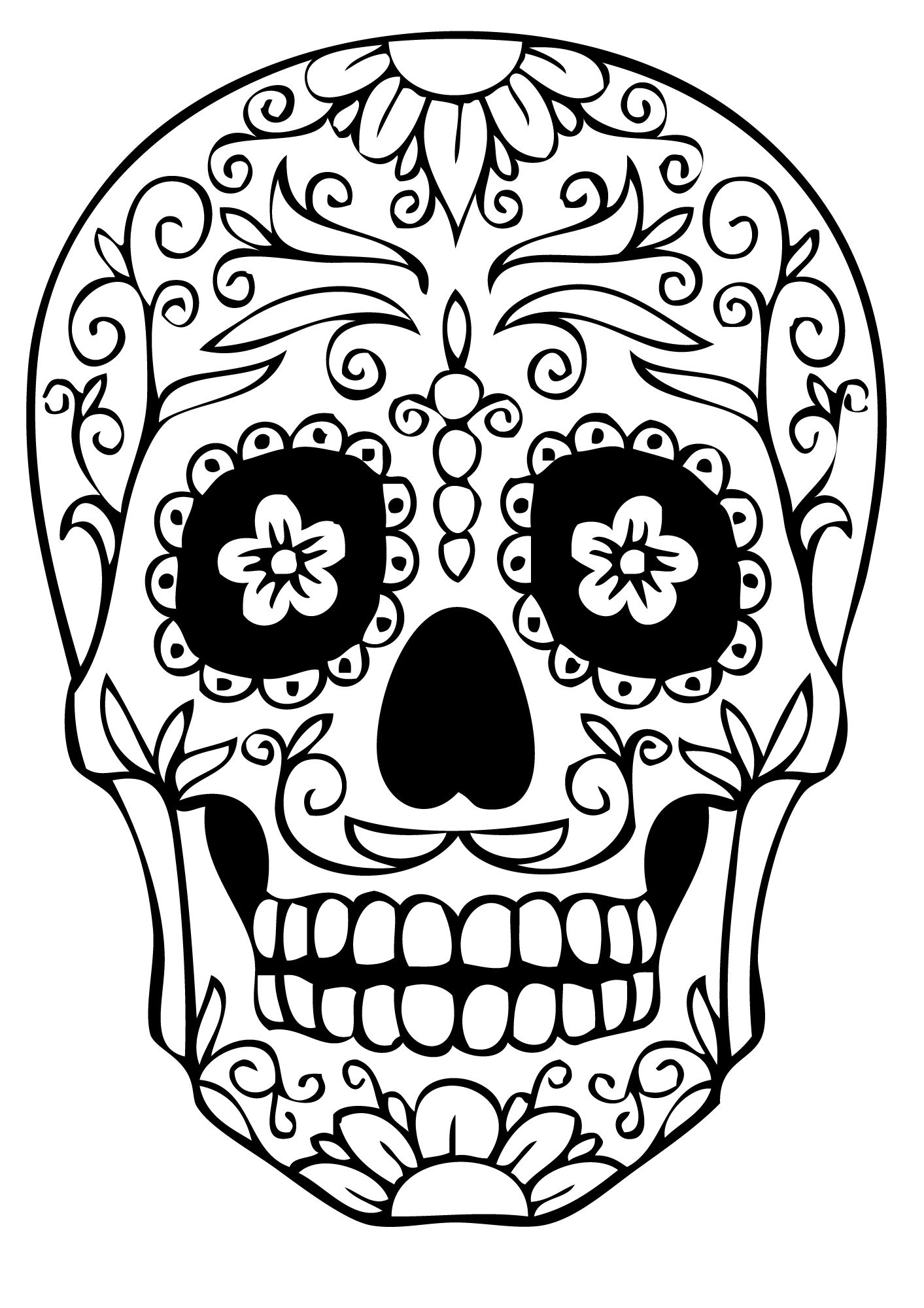 Cool sugar skull coloring pages pdf ideas