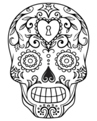 Sugar skulls coloring pages free coloring pages