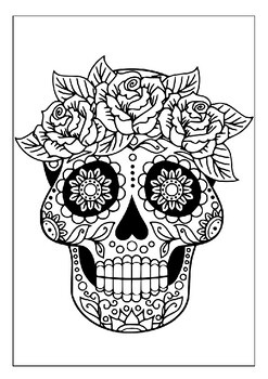 Transform halloween with dia de los muertos sugar skulls coloring for kids