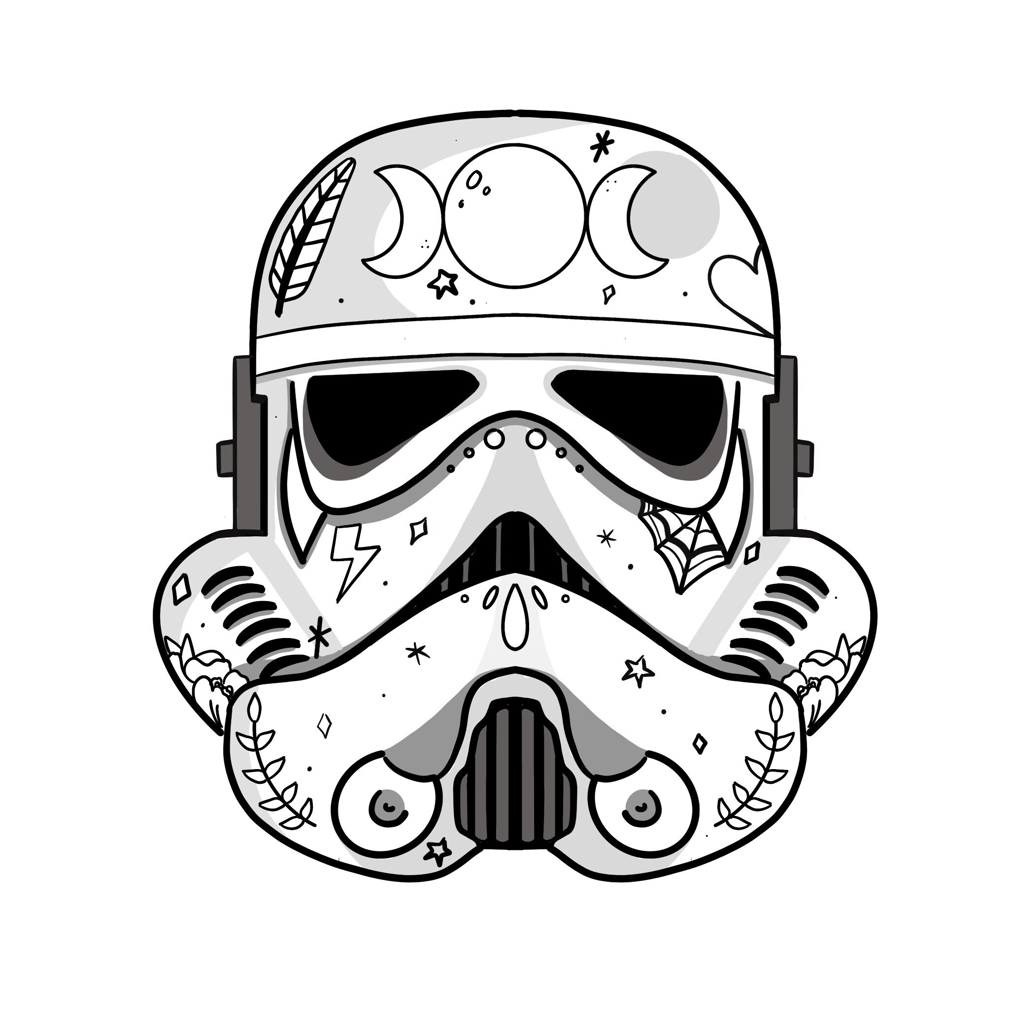 Stormtrooper tattoo helmet print star wars print