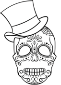 Sugar skulls coloring pages free coloring pages