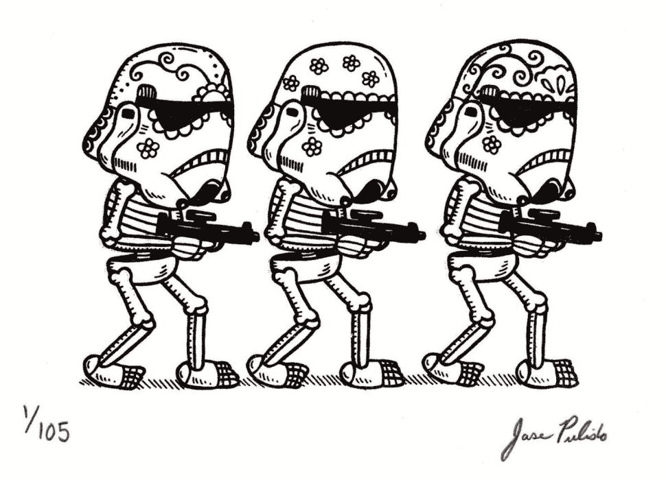 Star wars calaveras by artist josã pulido