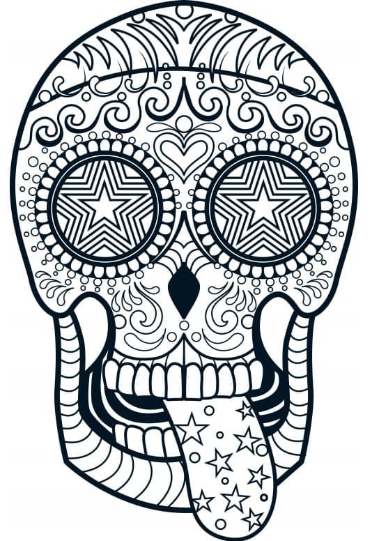 Calavera coloring page