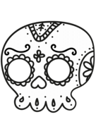 Sugar skulls coloring pages free coloring pages