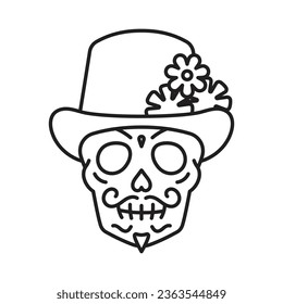 Sugar skull outline images stock photos d objects vectors