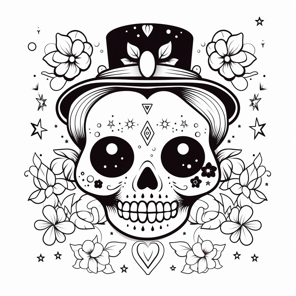 Skull coloring pages