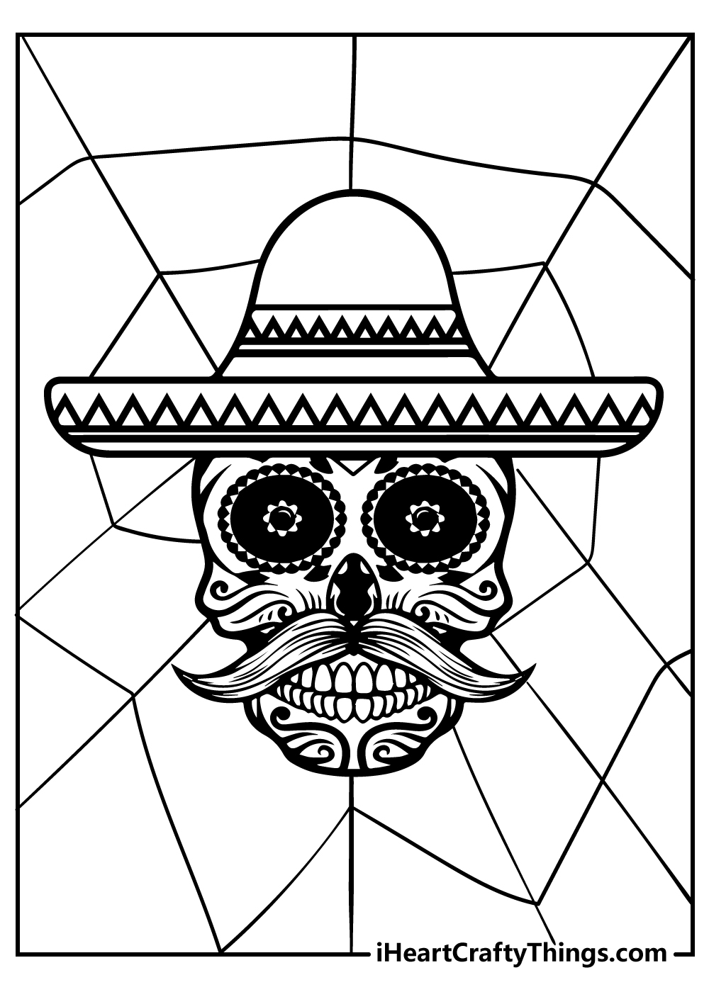 Sugar skull coloring pages free printables