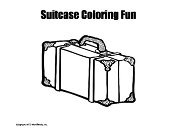 Suitcase coloring page by lesson machine tpt