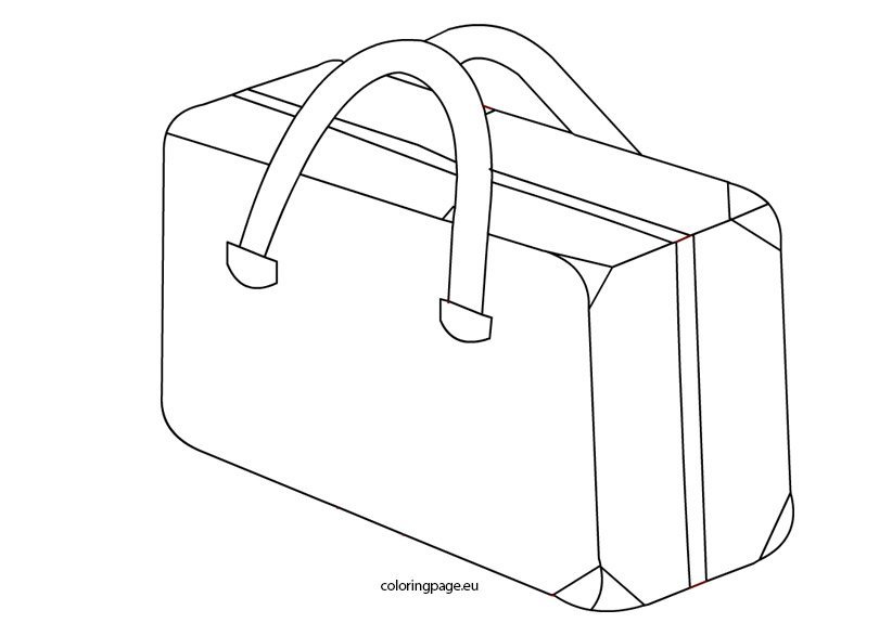 Suitcase picture coloring page