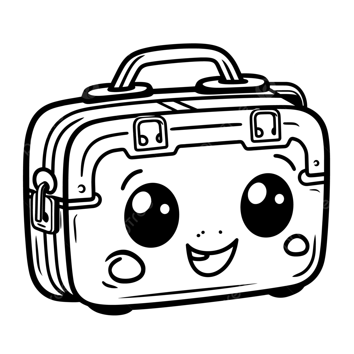 Cute picture of a suitcase coloring page outline sketch drawing vector wing drawing suit drawing ring drawing png and vector with transparent background for free download