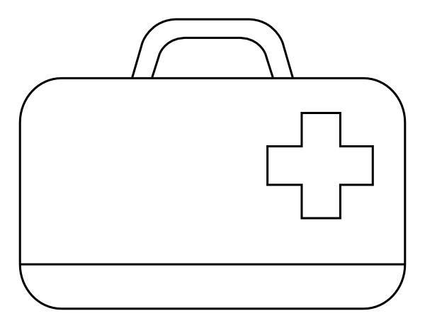 Printable doctor bag coloring page