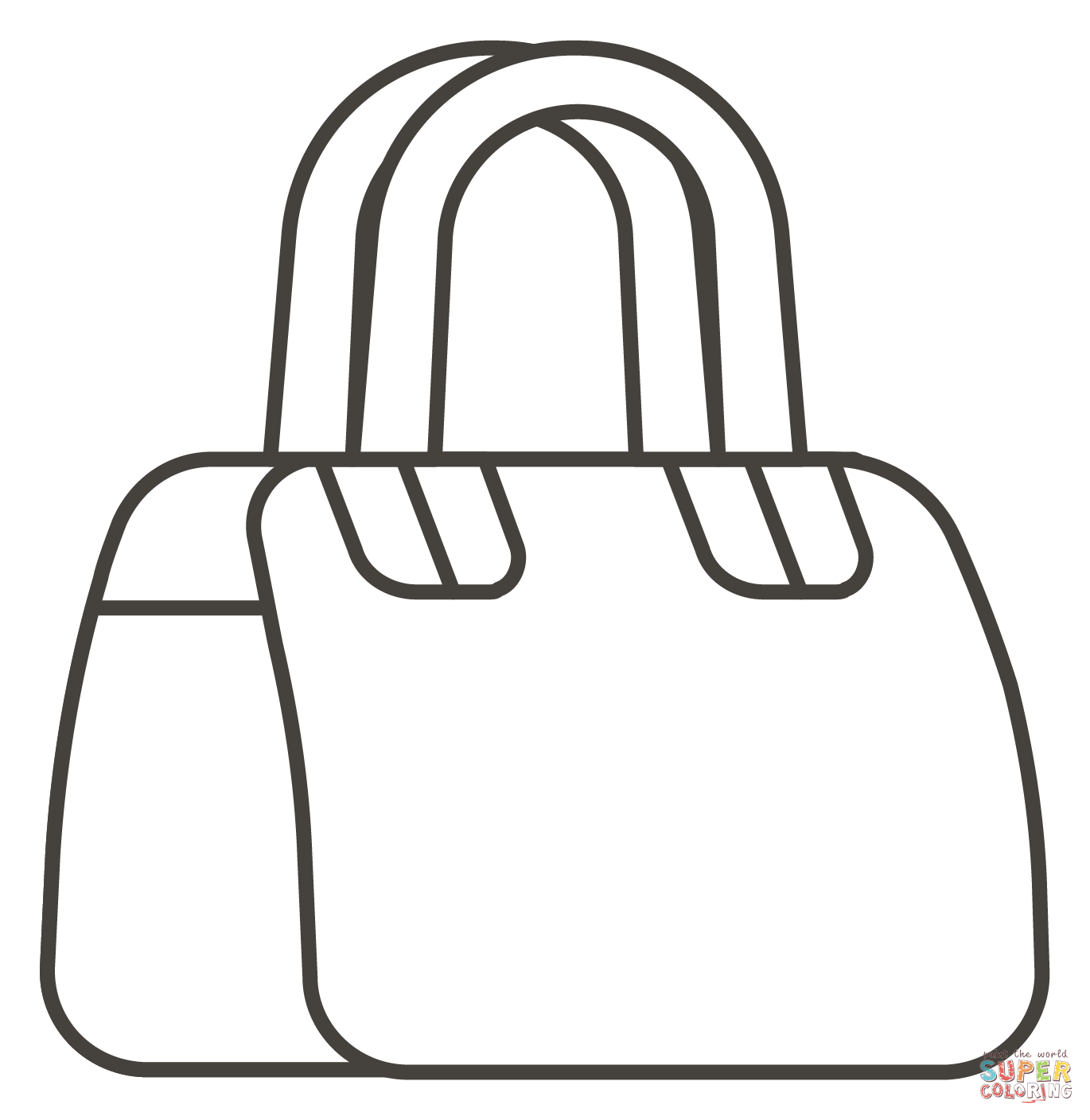 Handbag coloring page free printable coloring pages