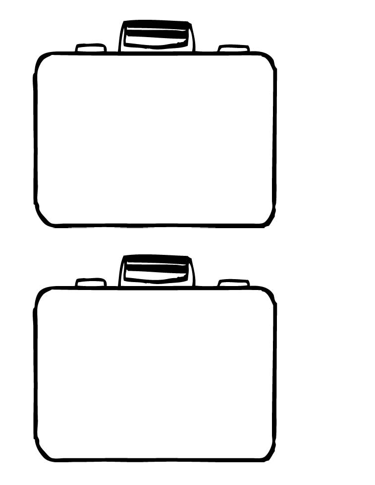 Suitcase coloring page