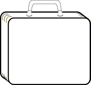 Colorless suitcase clip art at