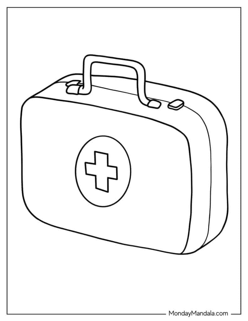 Doctor nurse coloring pages free pdf printables