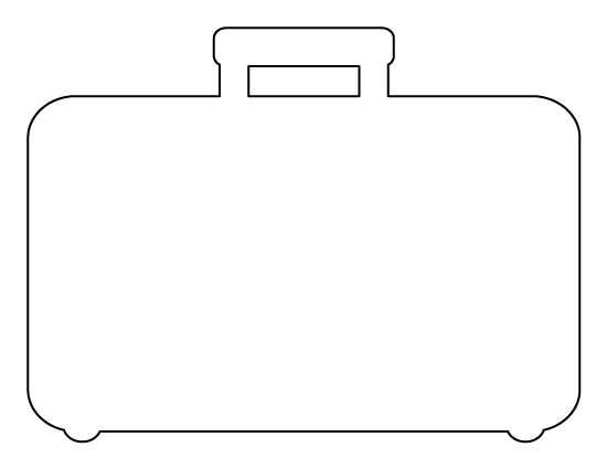 Suitcase coloring page