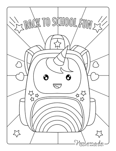 Free back to school coloring pages for kids