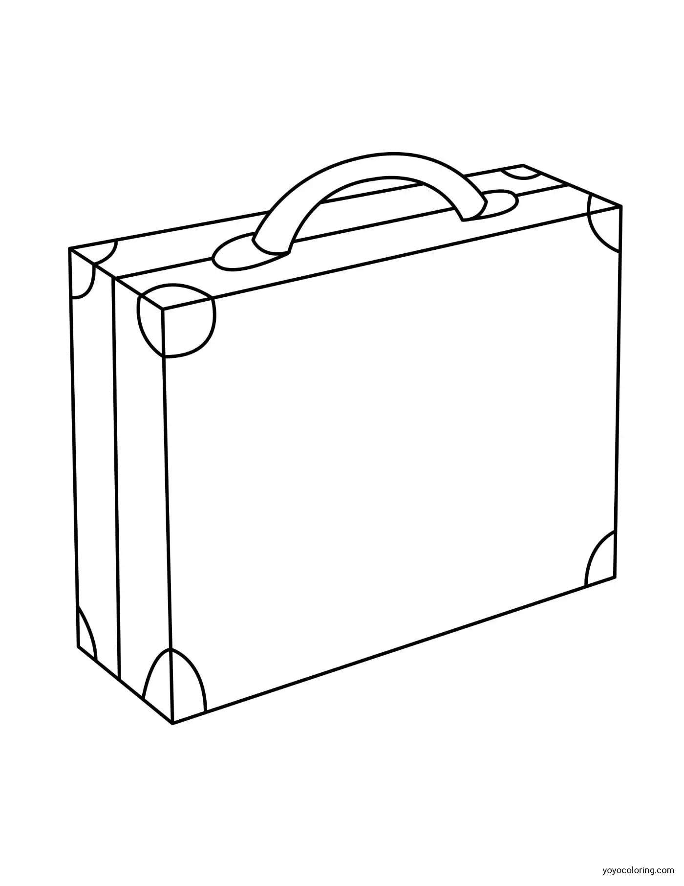 Suitcase coloring pages á printable painting template