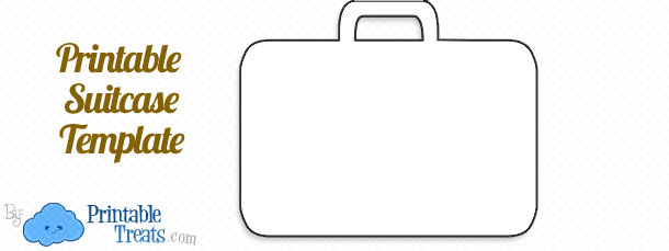 Printable suitcase template â printable treats