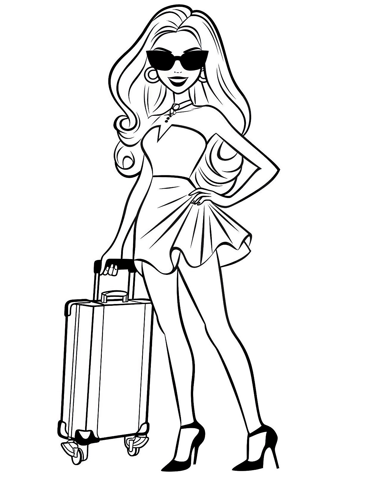 Barbie coloring pages for kids and adults